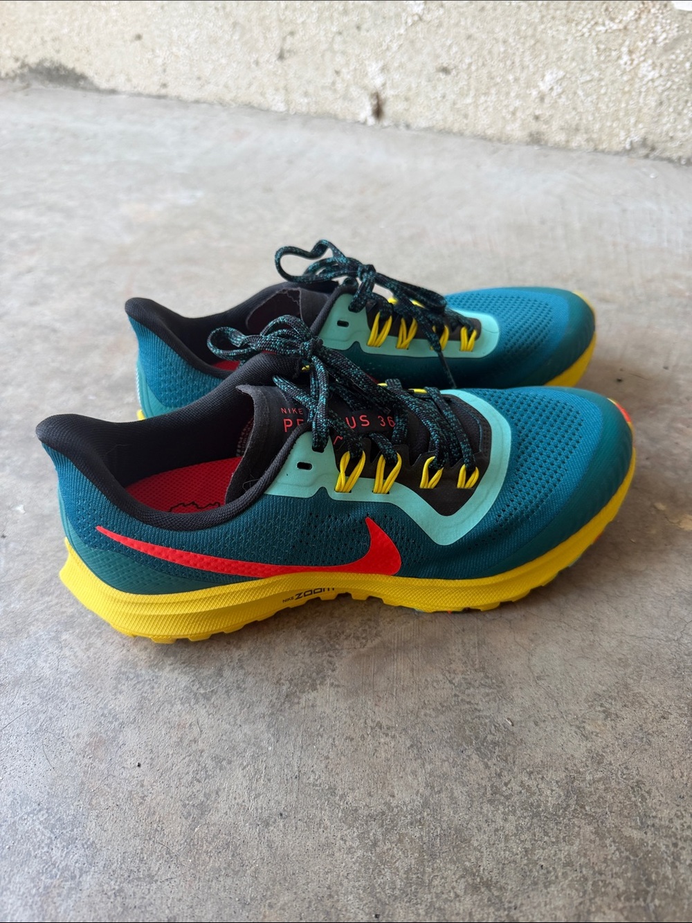 Nike Pegasus Teal, Yellow & Red Women's Running Sneakers